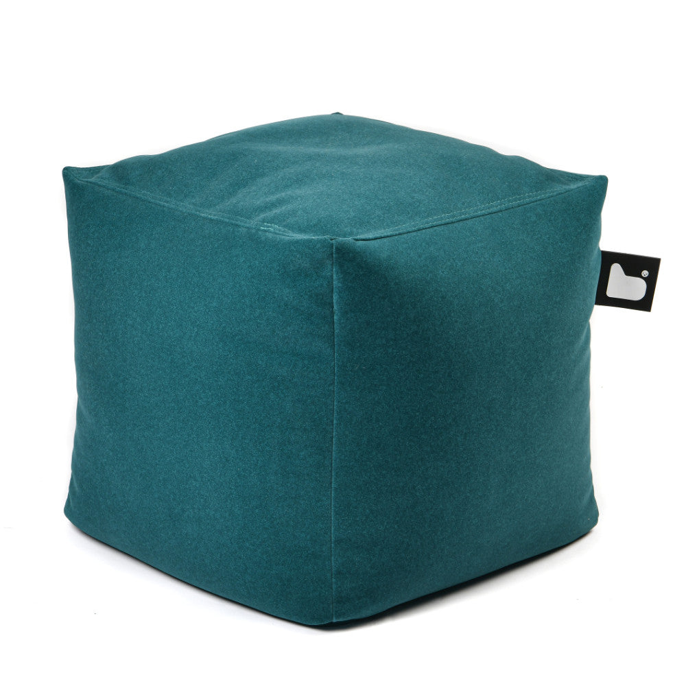 Extreme Lounging - b-box indoor suede - poef - teal