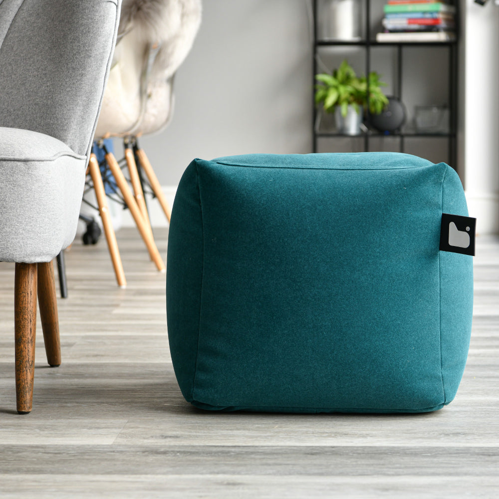 Extreme Lounging - b-box indoor suede - poef - teal